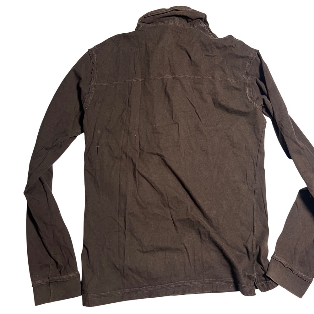 B-Kul Basic Mens Long Sleeve Polo Shirt Brown Embroidered Logo Size‎ L - Picture 5 of 5